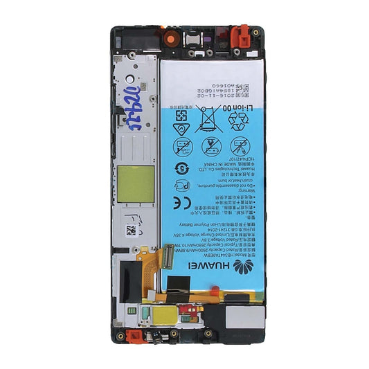 Huawei P8 Skärm med LCD Display med Batteri Original - Svart image 2
