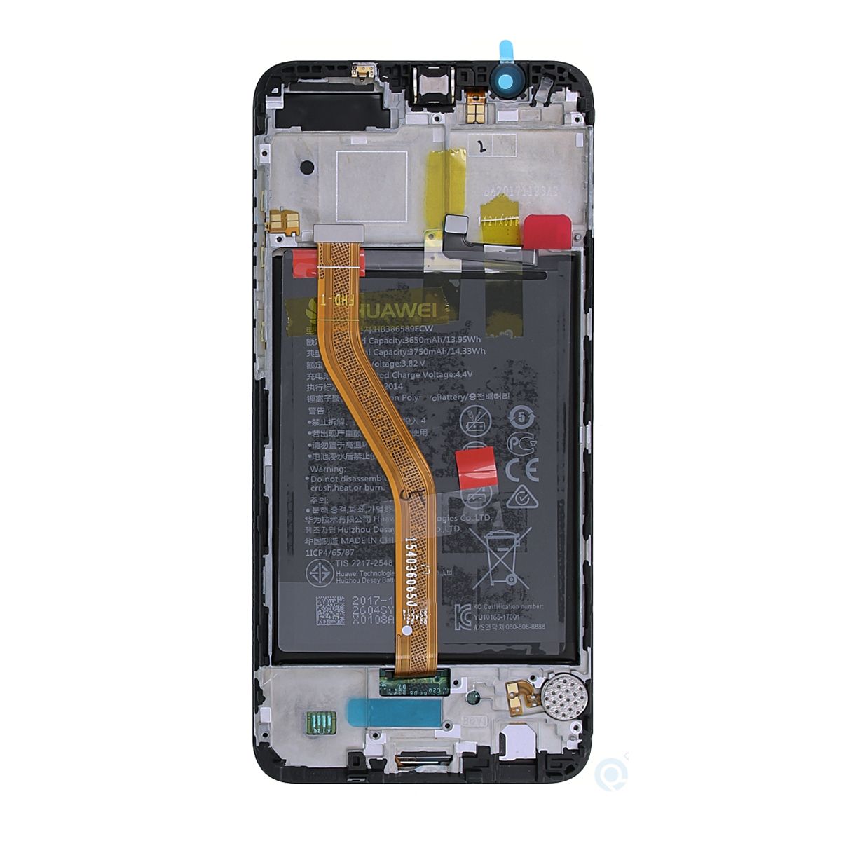 Huawei Honor View 10 Skärm med LCD Display med Batteri Original - Svart image 3