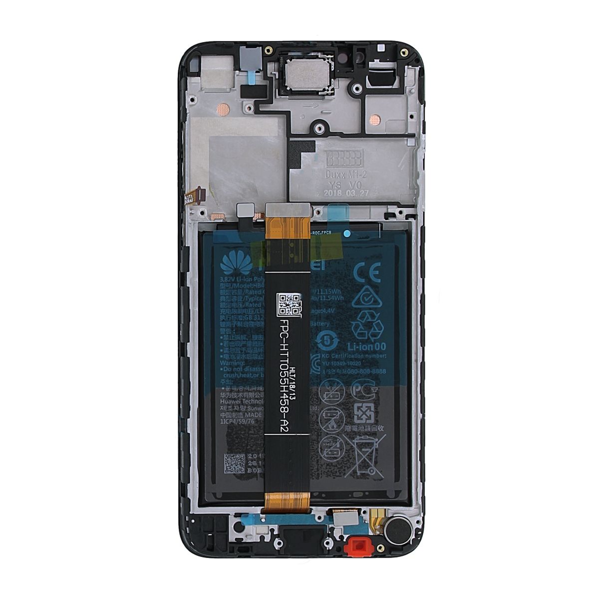 Huawei Y5 2018 Display Skärm med LCD Display med Batteri Original - Svart image 3