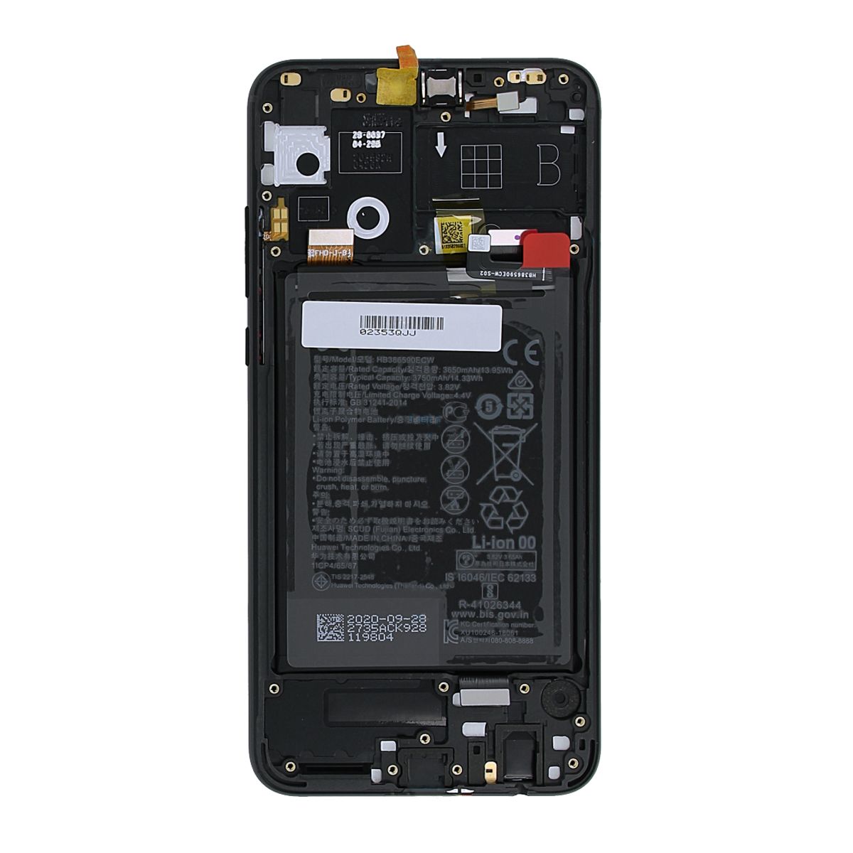 Huawei Honor 9X Lite Skärm med LCD Display + Batteri Original - Svart image 3