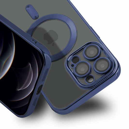 Luxury Mobilskal med Magsafe iPhone 12 Pro - Mörkblå image 2