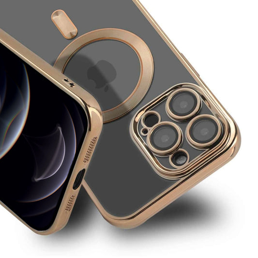 Luxury Mobilskal med Magsafe iPhone 12 Pro Max - Guld image 2