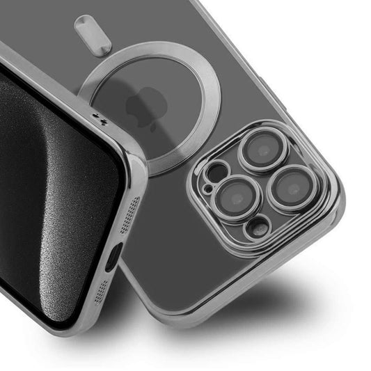 Luxury Mobilskal med Magsafe iPhone 15 Pro - Silver image 2
