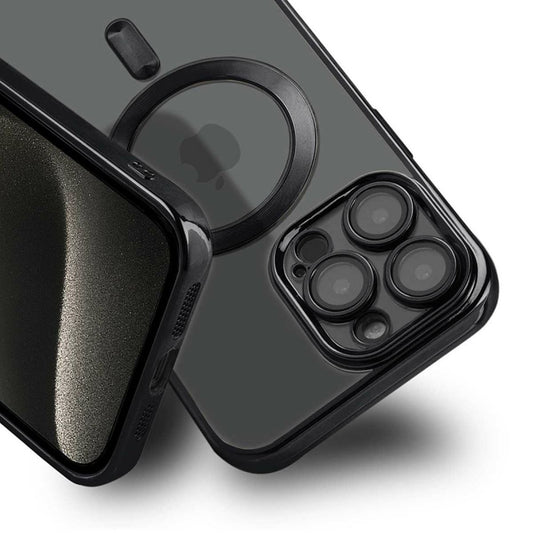 Luxury Mobilskal med Magsafe iPhone 15 Pro Max - Svart image 2