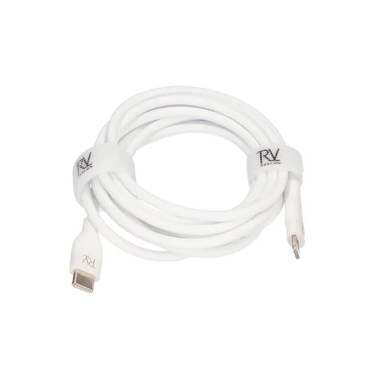 Rvelon iPhone-kabel USB C till Lightning MFi Silikon 2M Vit image 2