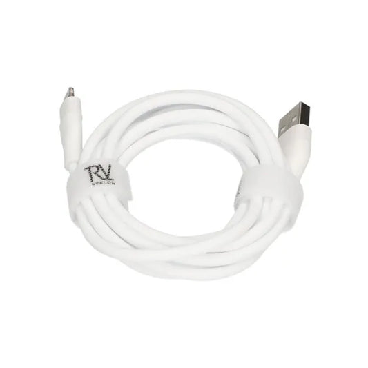 Rvelon iPhone-kabel USB A till Lightning MFi Silikon 2M Vit image 2