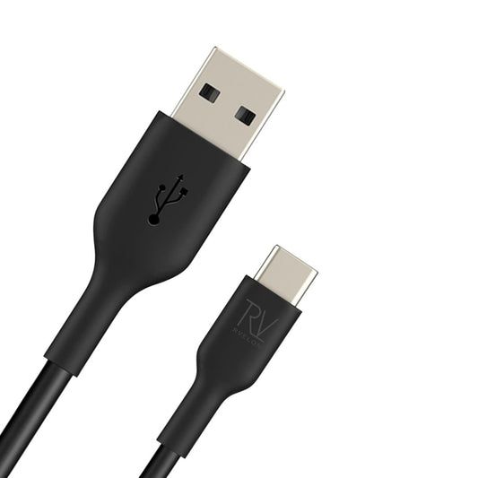 Rvelon USB-A till USB-C Kabel 1 Meter - Svart image 2