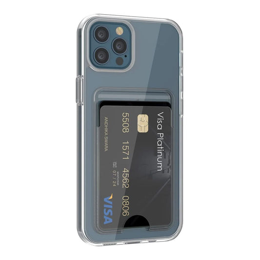 iPhone 12/12 Pro Mobilskal med Korthållare TPU Rvelon - Transparent image 3