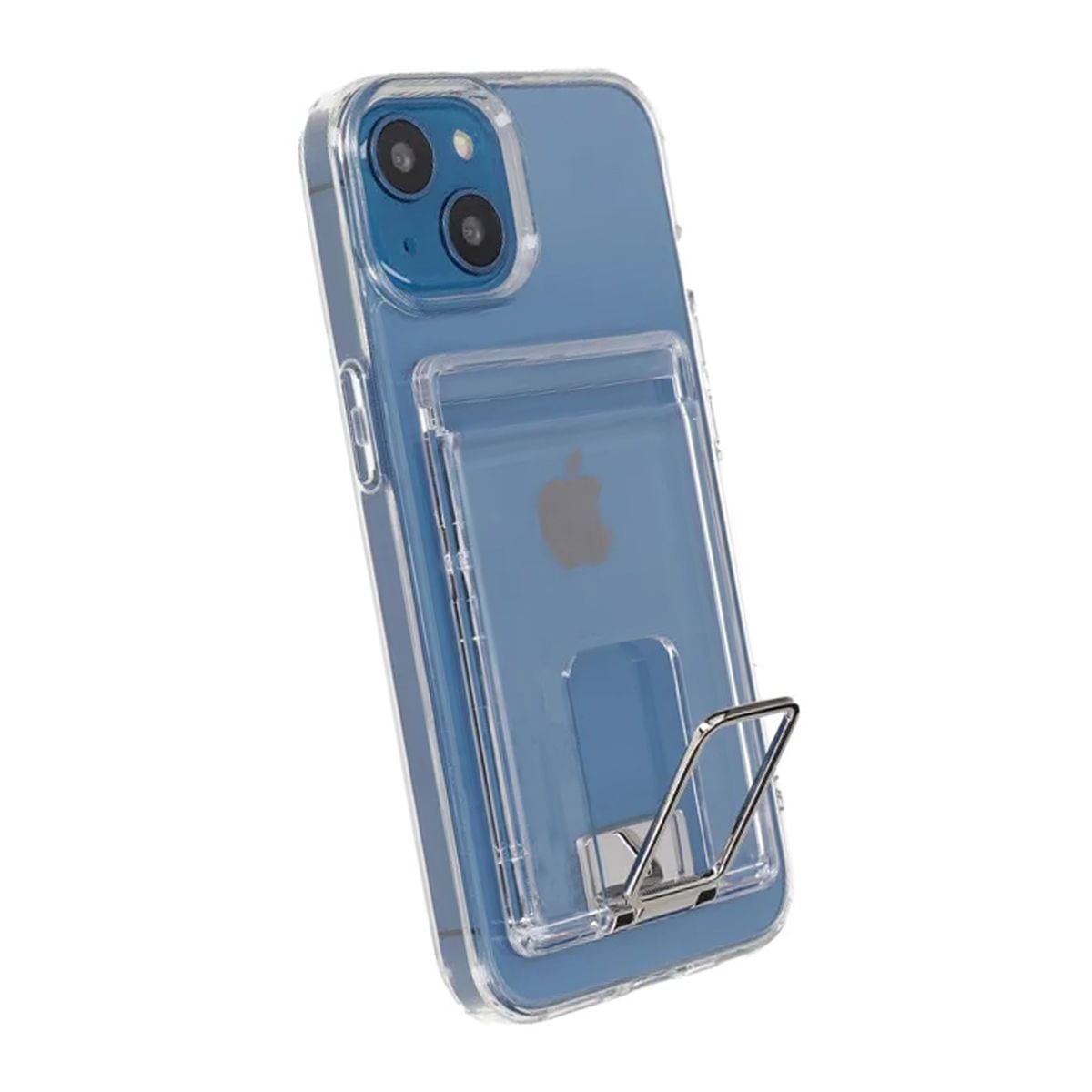 iPhone 14 Mobilskal med Korthållare och Stativ Rvelon - Transparent image 4