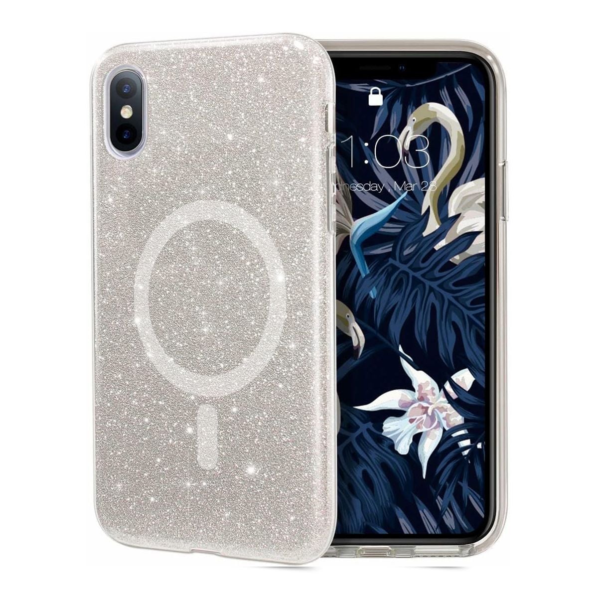 iPhone X/XS Mobilskal Hybrid med Magsafe - Transparent image 1