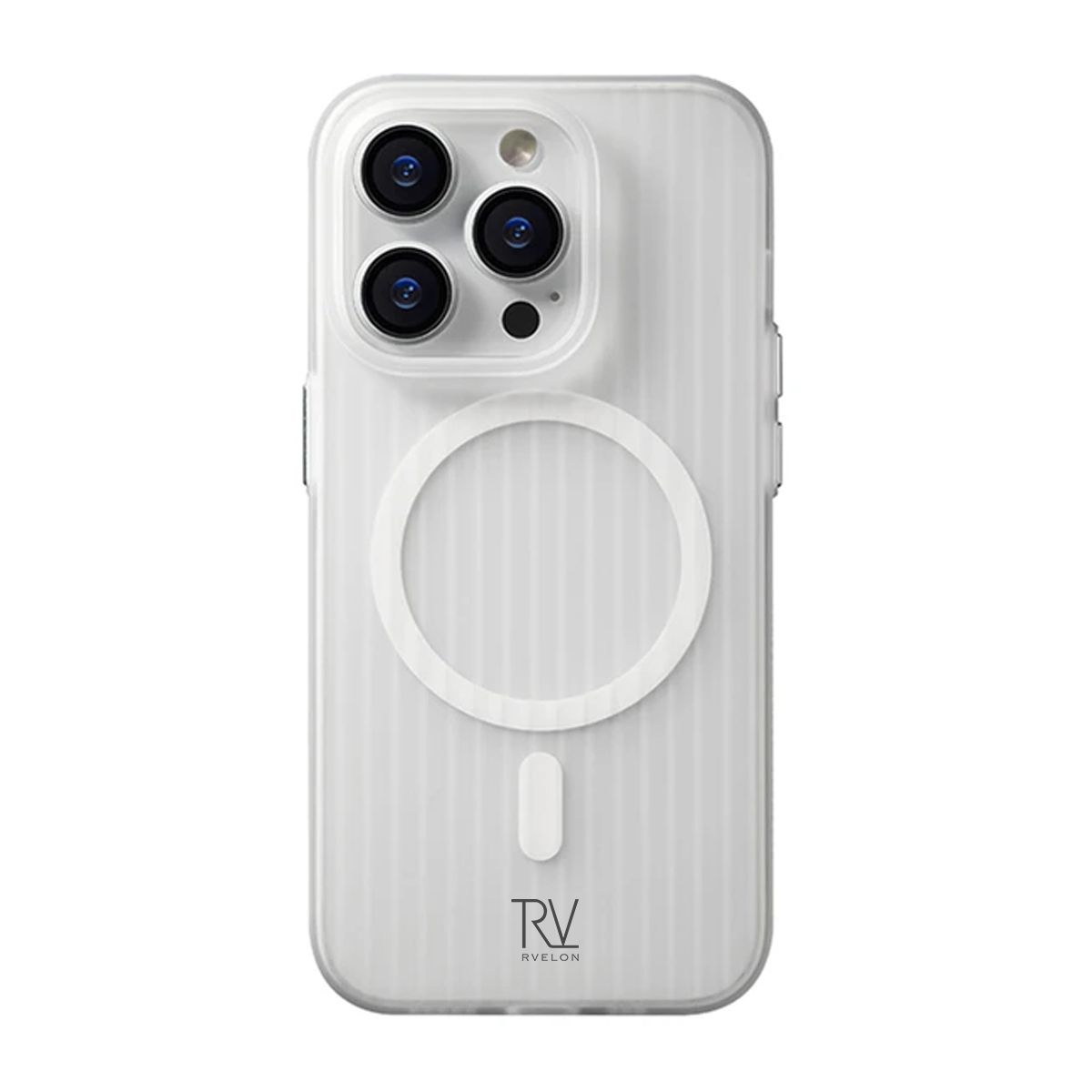 iPhone 15 Pro Max Mobilskal Korrugerad med Magsafe Rvelon - Vit image 2