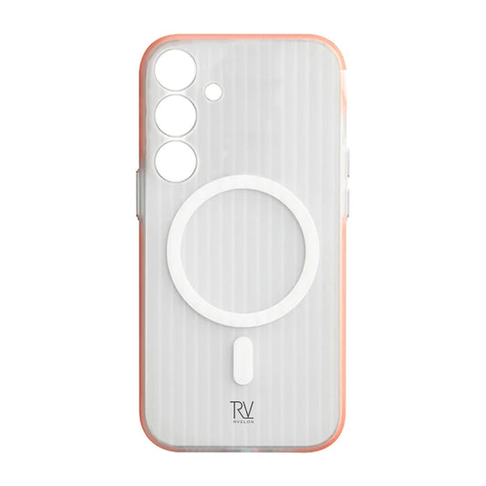 Samsung Galaxy S24 Mobilskal Korrugerad med Magnet Rvelon - Orange image 2