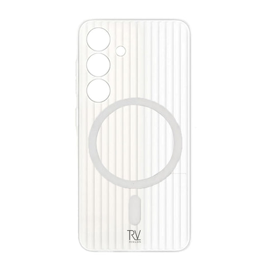 Samsung Galaxy S24 Plus Mobilskal Korrugerad med Magnet Rvelon - Vit image 2