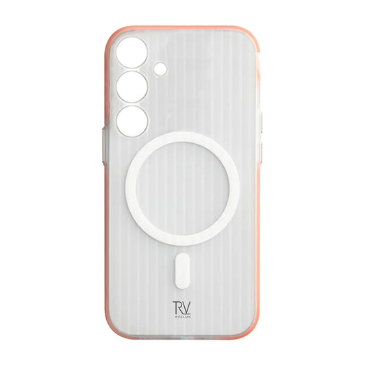 Samsung Galaxy S24 Plus Mobilskal Korrugerad med Magnet Rvelon - Orange image 2