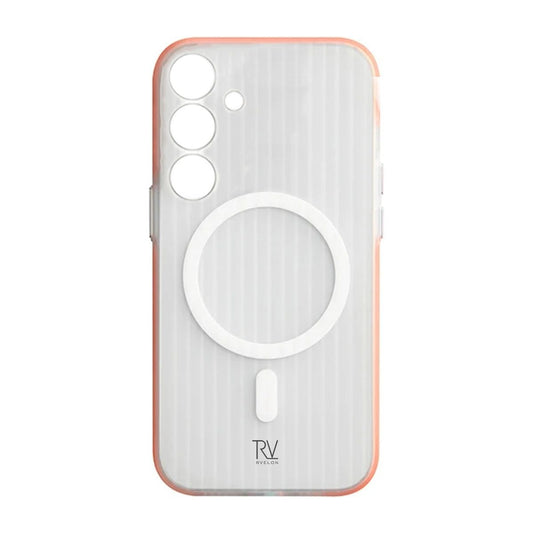 Samsung Galaxy S24 Plus Mobilskal Korrugerad med Magnet Rvelon - Orange image 2