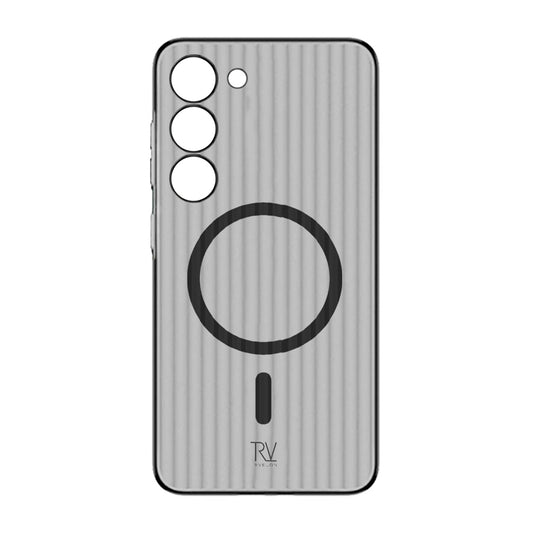 Samsung Galaxy S23 Mobilskal Korrugerad med Magnet Rvelon - Grå image 2