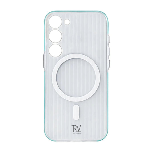 Samsung Galaxy S23 Mobilskal Korrugerad med Magnet Rvelon - Blå image 2