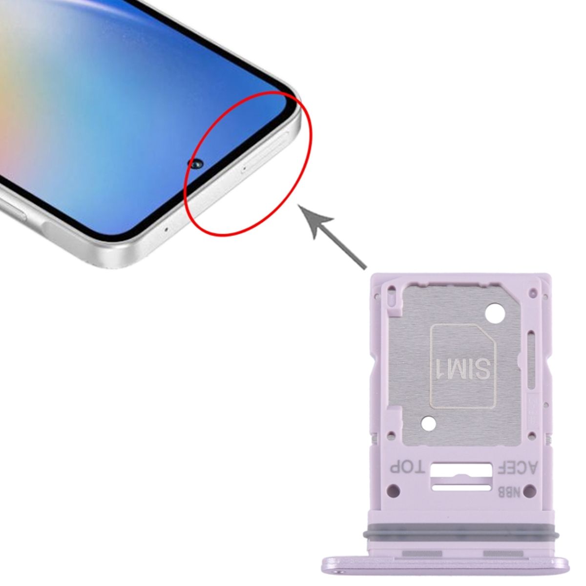 Samsung Galaxy A35 Simkortshållare - Lila image 4