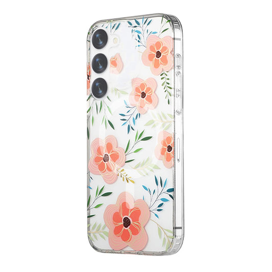 Samsung Galaxy S23 Mobilskal Magnet - Blommor Rosa image 2