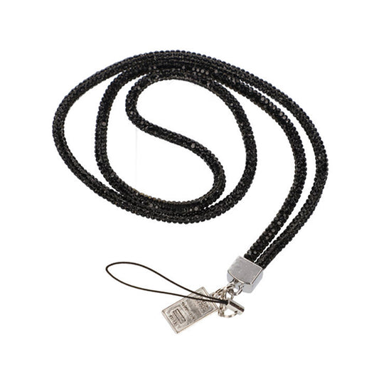 Mobilhalsband Snöre - Svart glitter image 2