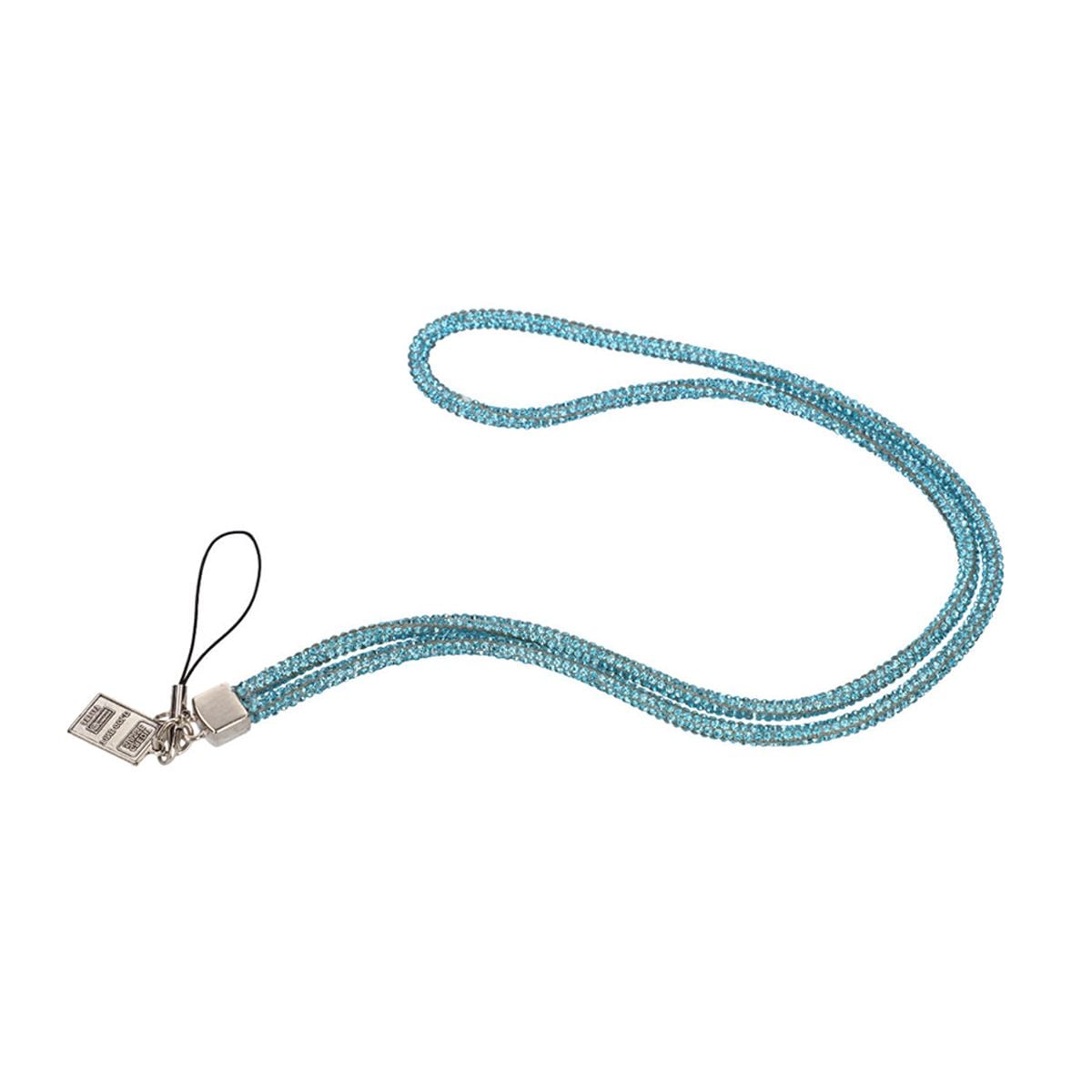Mobilhalsband Snöre - Blå glitter image 3