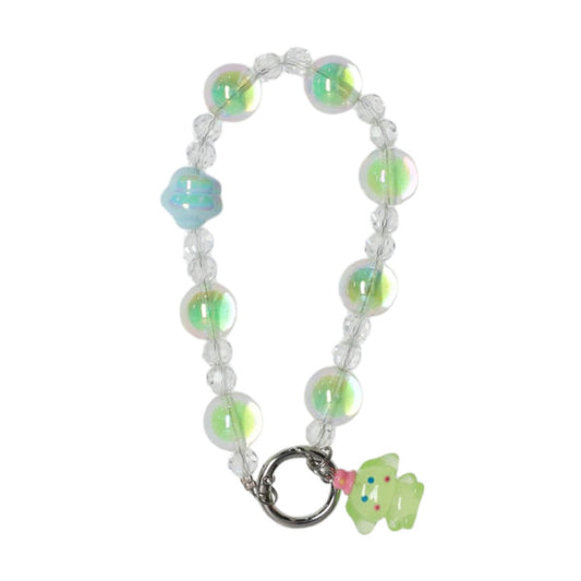 Luminous pearl color Green+ cinnamon dog chain image 2