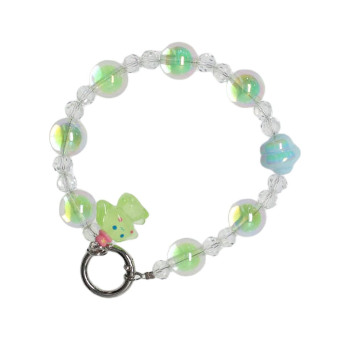 Luminous pearl color Green+ cinnamon dog chain image 3