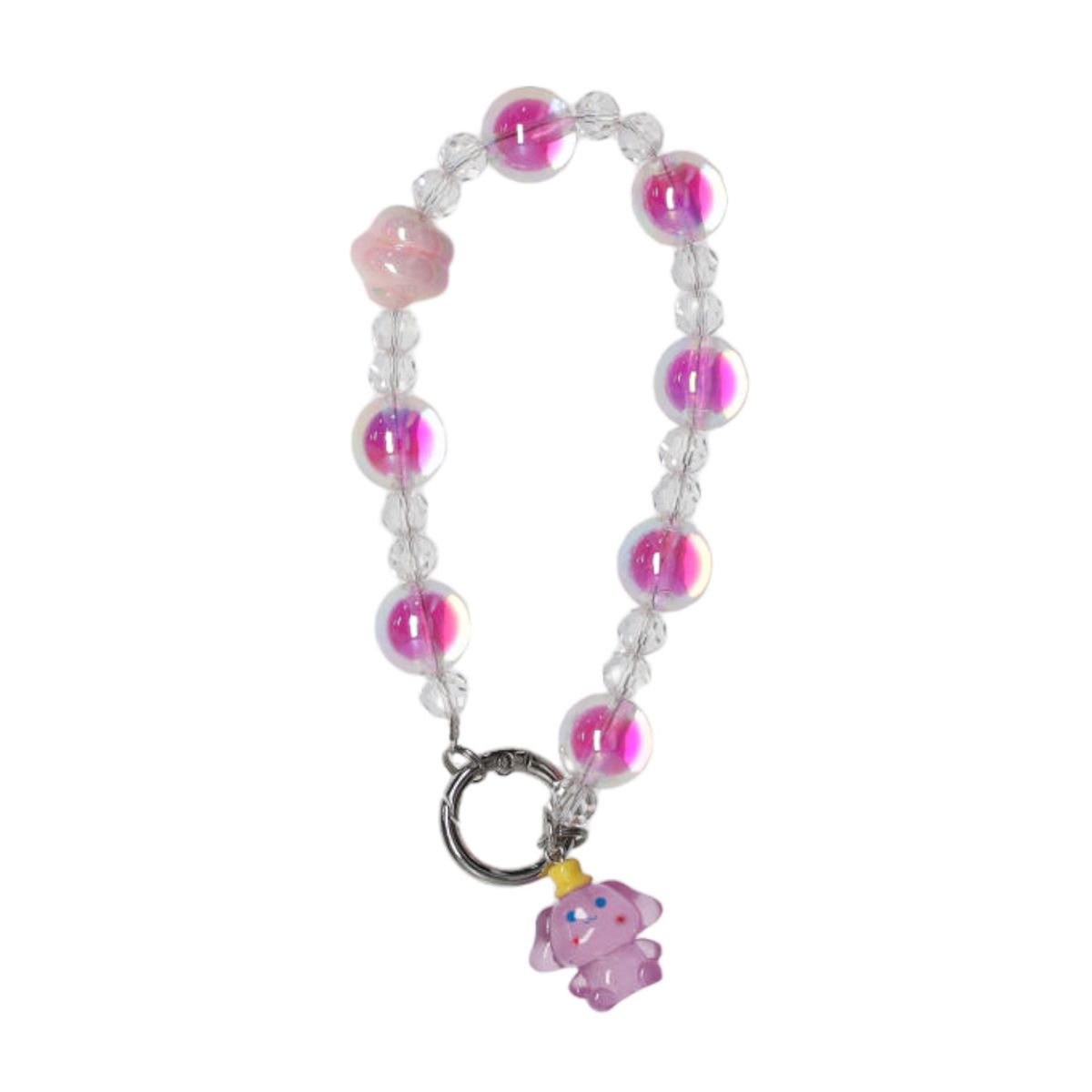 Luminous pearl color Purple + cinnamon dog chain image 2