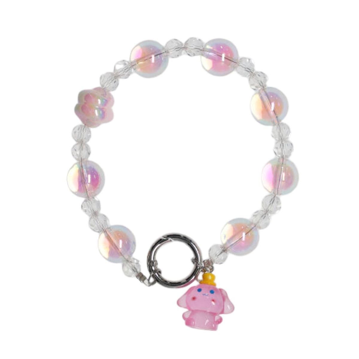 Luminous pearl color pink + cinnamon dog chain image 1