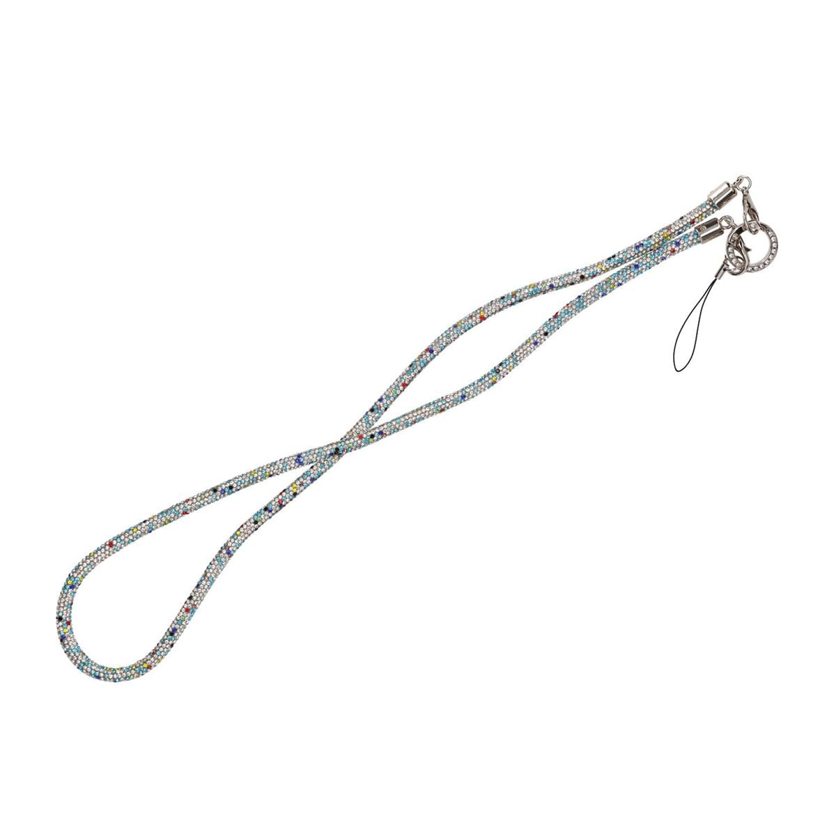 Mobilband Halsband 80cm - Flerfärgad glitter image 3
