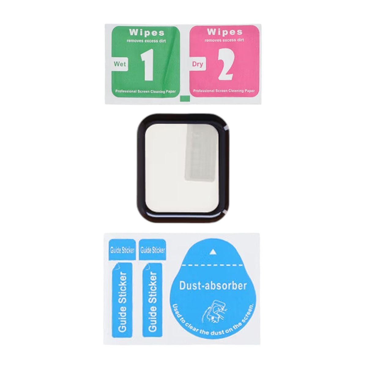 Skärmskydd Apple Watch Series 6 40mm Heltäckande Härdat Glas - Svart image 3