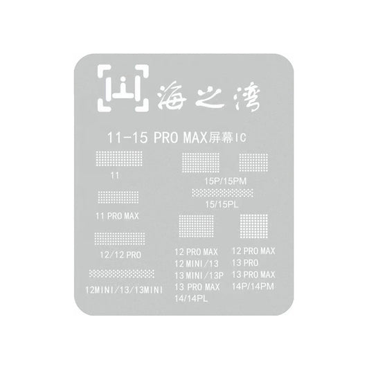LCD Skärm IC Skydd BGA Reballing Stencil till iPhone 11-15 Pro Max image 2