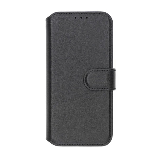 iPhone 16 Pro Max Plånboksfodral Äkta Läder Rvelon - Svart image 4