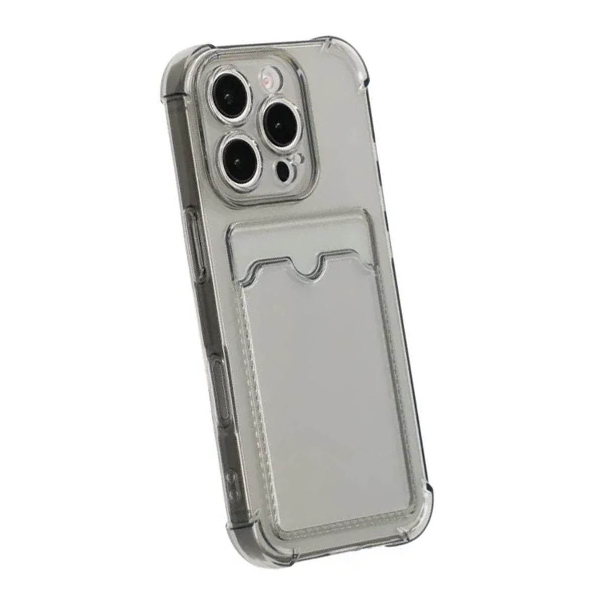 iPhone 16 Pro Max Mobilskal Stöttåligt med Korthållare - Svart image 5