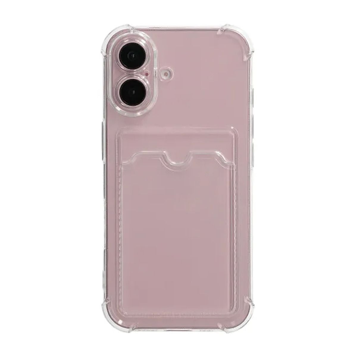iPhone 16 Mobilskal Stöttåligt med Korthållare - Transparent image 3
