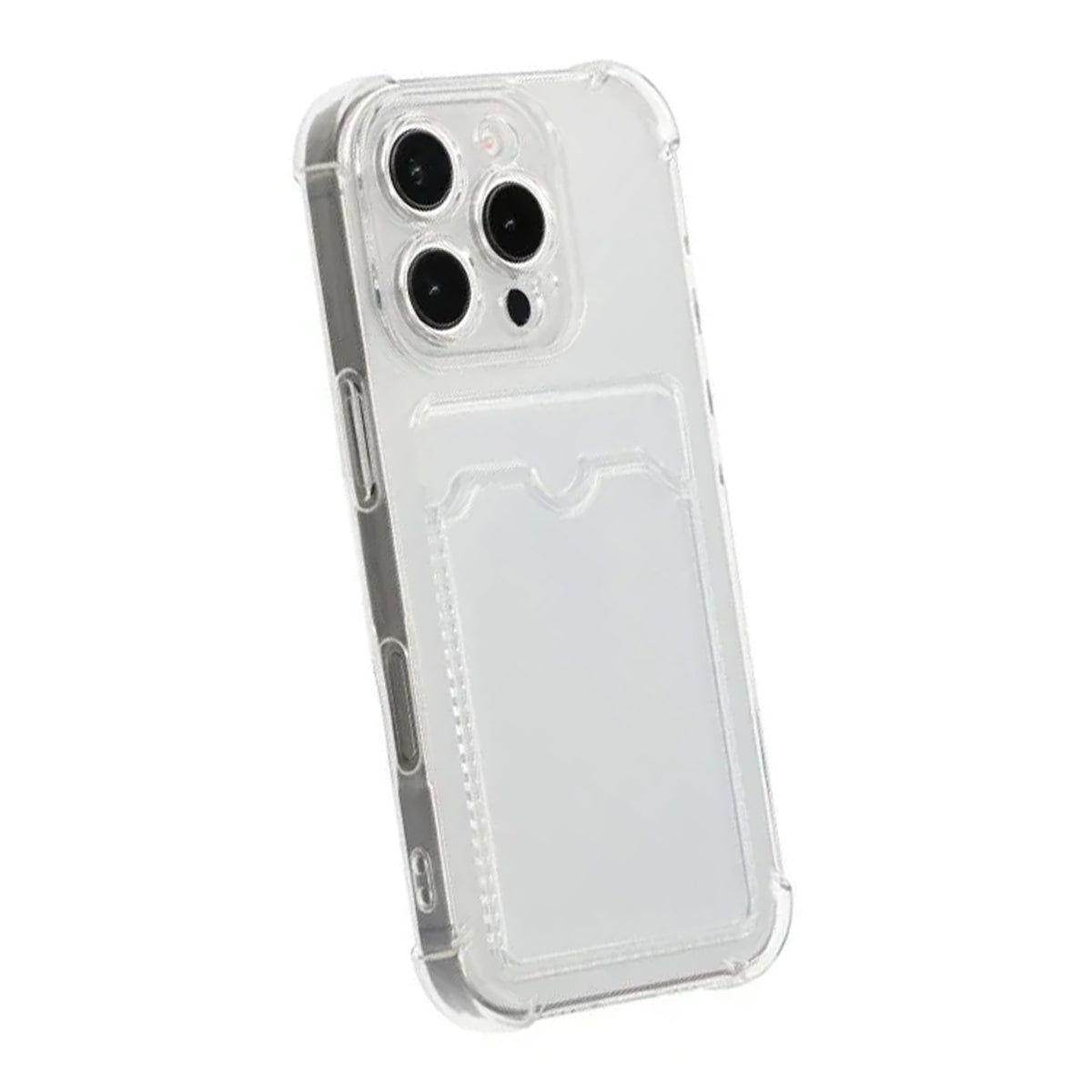 iPhone 16 Pro Max Mobilskal Stöttåligt med Korthållare - Transparent image 5