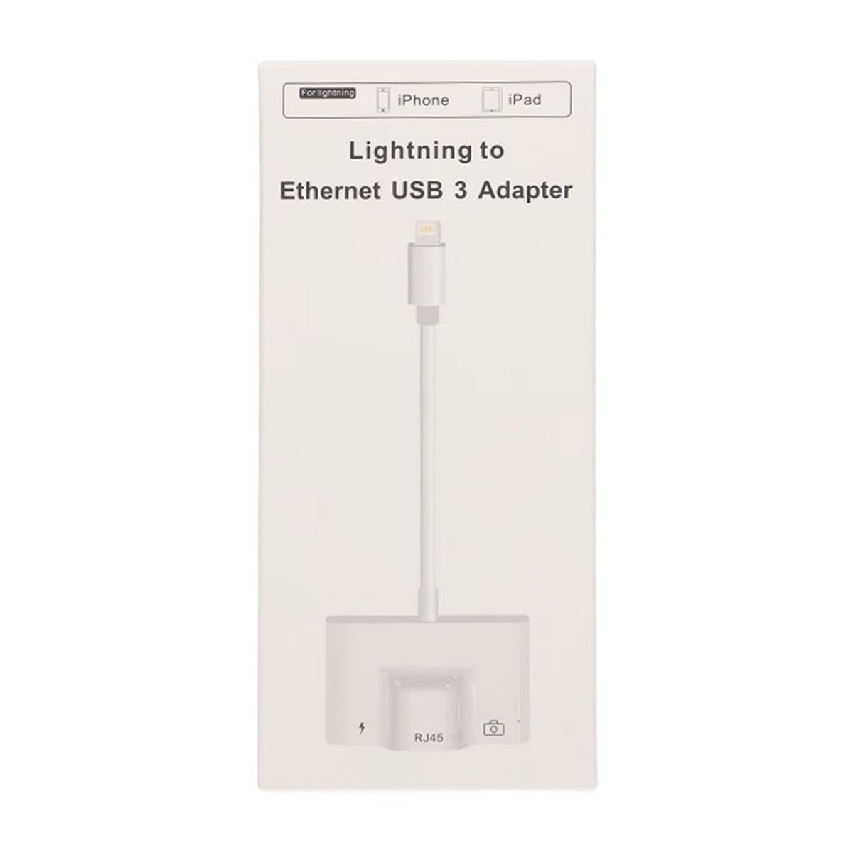 Lightning till Ethernet + Lighnting + USB A image 3