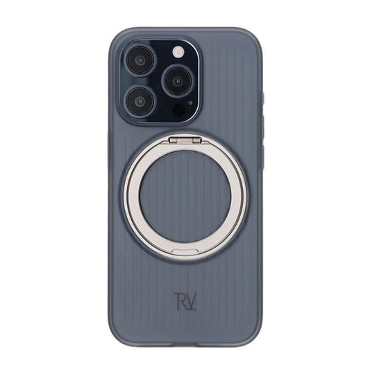iPhone 15 Pro Rvelon Skal Roterande Magnet Stativ - Grå image 3