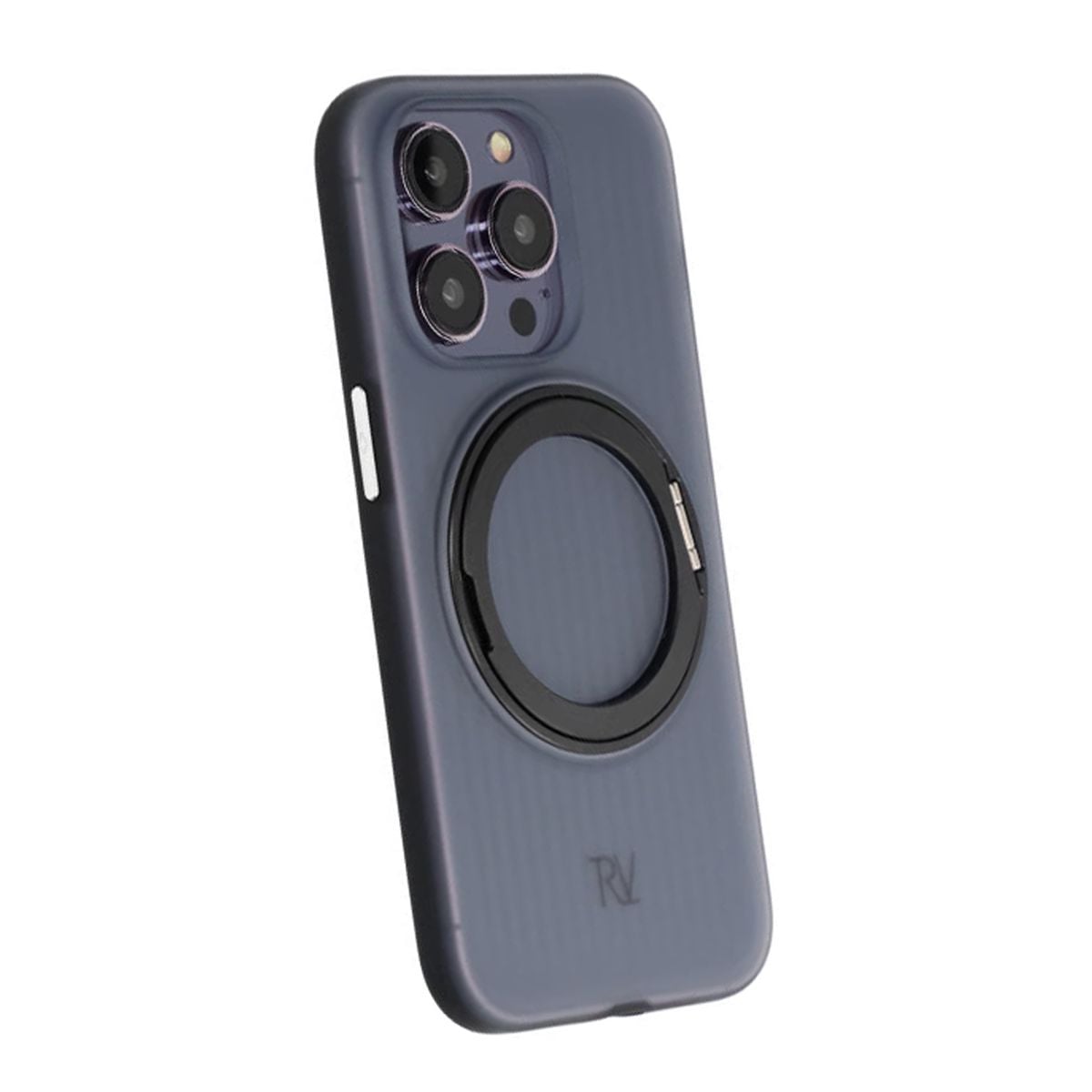 iPhone 14 Pro Rvelon Skal Roterande Magnet Stativ - Svart image 5