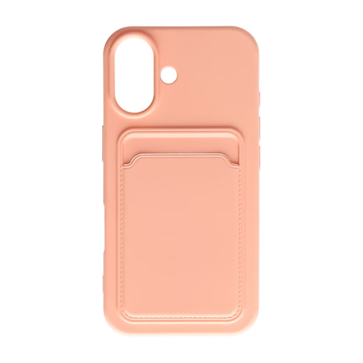 Mobilskal iPhone 16 Silikon med Korthållare - Rosa image 4