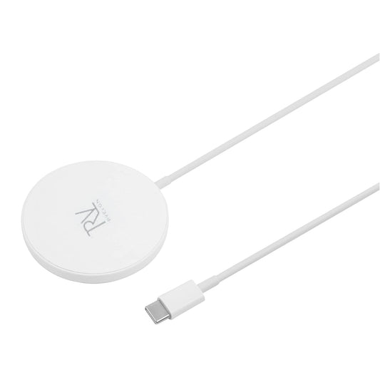 Rvelon Trådlös MagSafe Laddare med Stativ Qi2 15W USB-C - Vit image 2