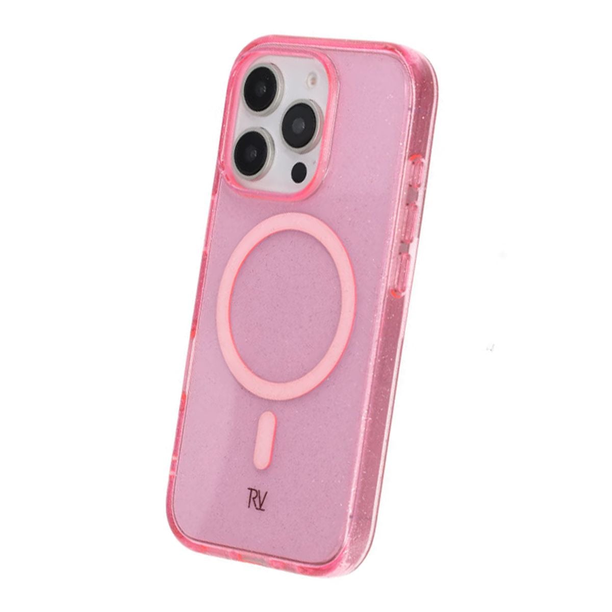 iPhone 16 Pro Rvelon Mobilskal TPU med MagSafe - Glitter Rosa image 4