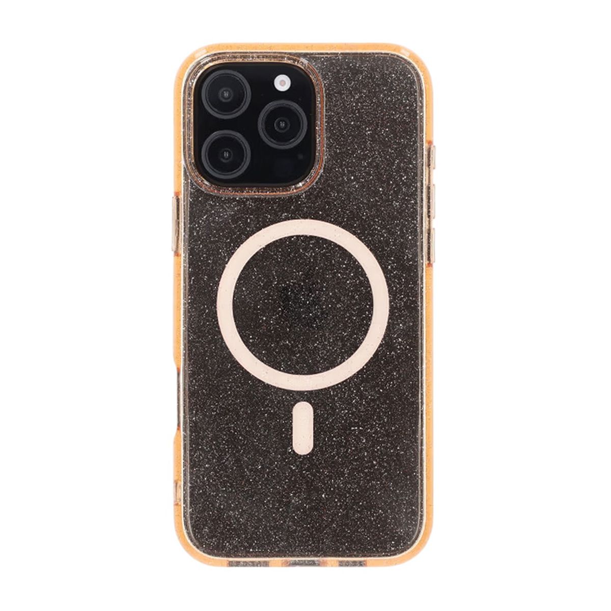 iPhone 16 Pro Max Rvelon Mobilskal TPU med MagSafe - Glitter Guld image 3