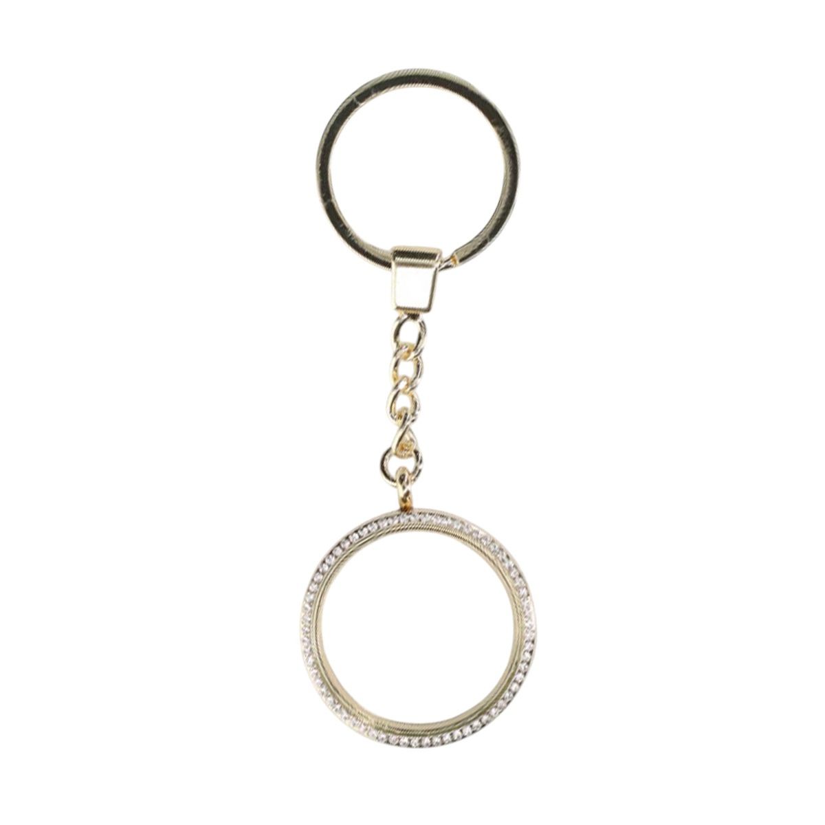 AirTag Nyckelring med Kristalldetaljer - Guld image 3