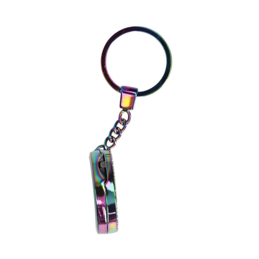 AirTag Hållare Nyckelring - Bensinfärgad image 2