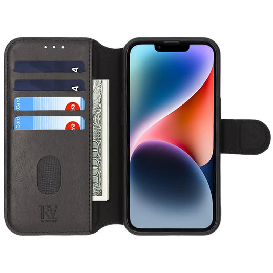 iPhone 13/14 Plånboksfodral med Magsafe Magnet Rvelon - Svart image 2