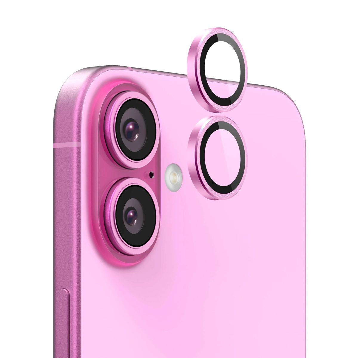 iPhone 16/16 Plus Kameralins med metallram - Lila image 1