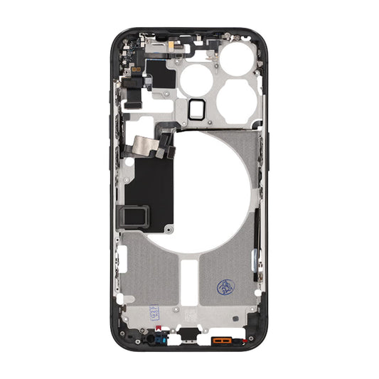 iPhone 15 Pro Mittenram med smådelar OEM - Titansvart image 2