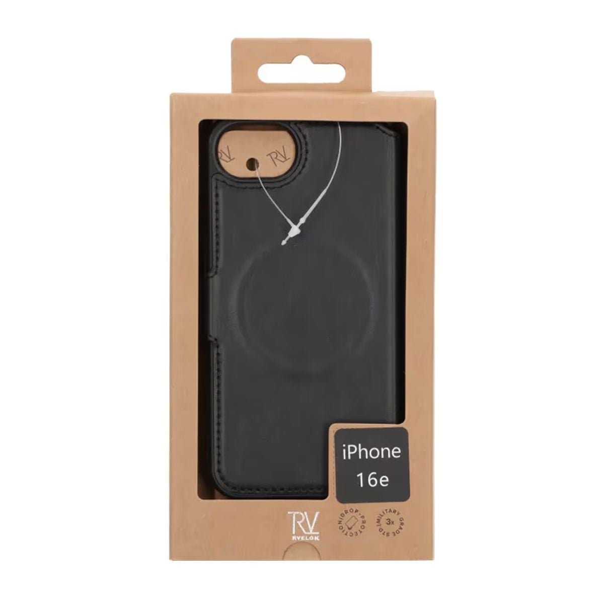 Rvelon Wallet Case-iPhone 16e Black image 6