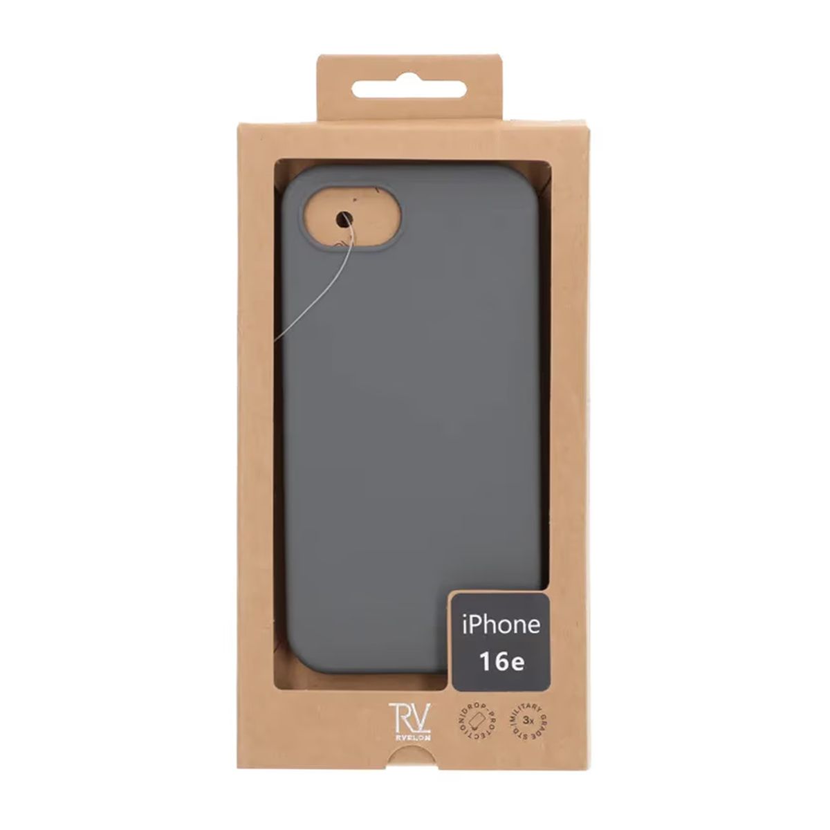 iPhone 16e Mobilskal Silikon - Grå image 4